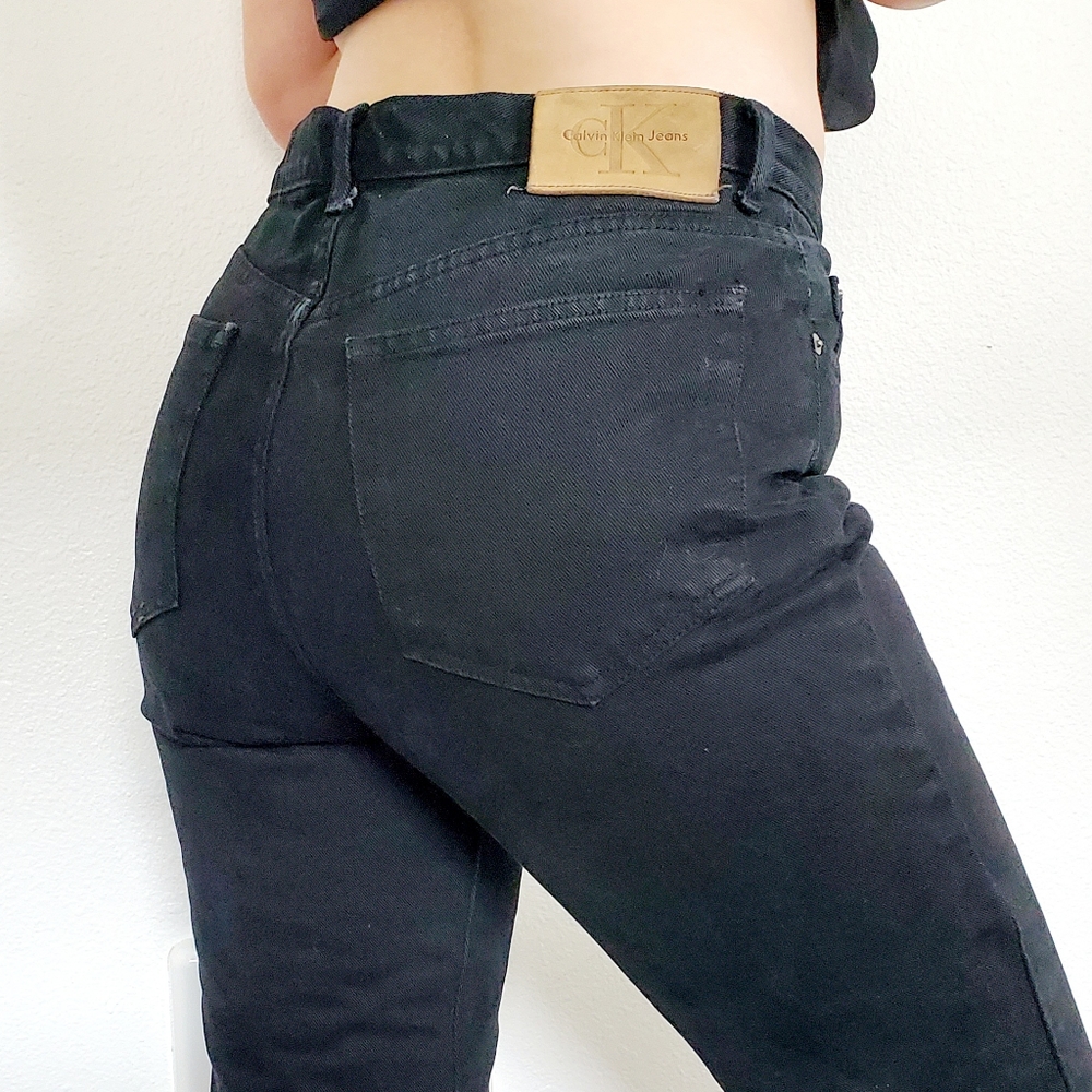Calvin Kline Vintage High Rise Black Denim Jean